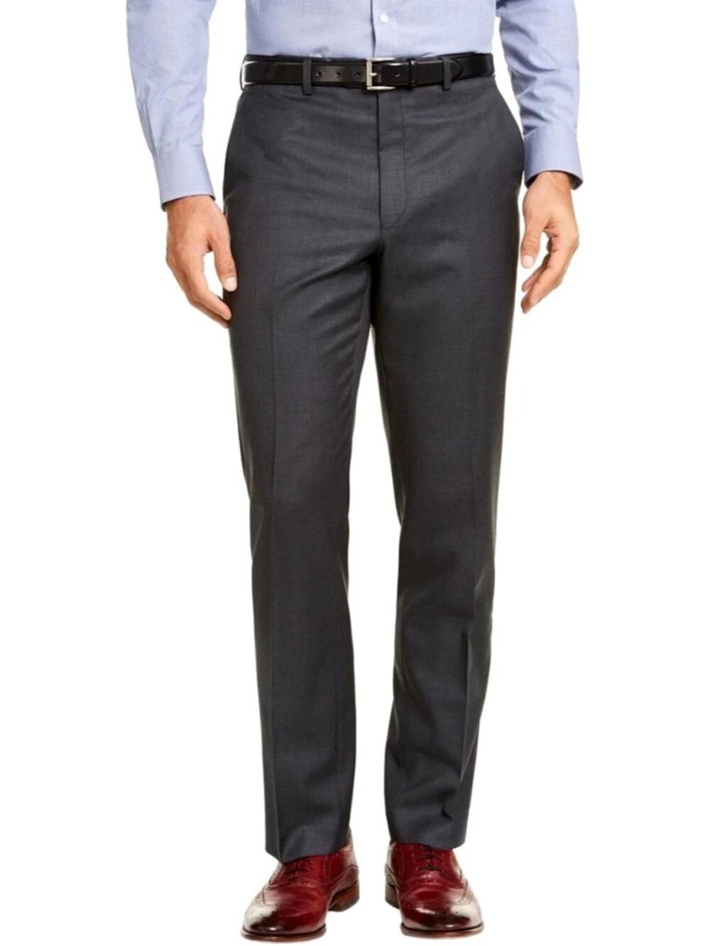 Lauren Ralph Lauren Dark Gray Straight Stretch Business Dress Pants Sz 38W 30L
